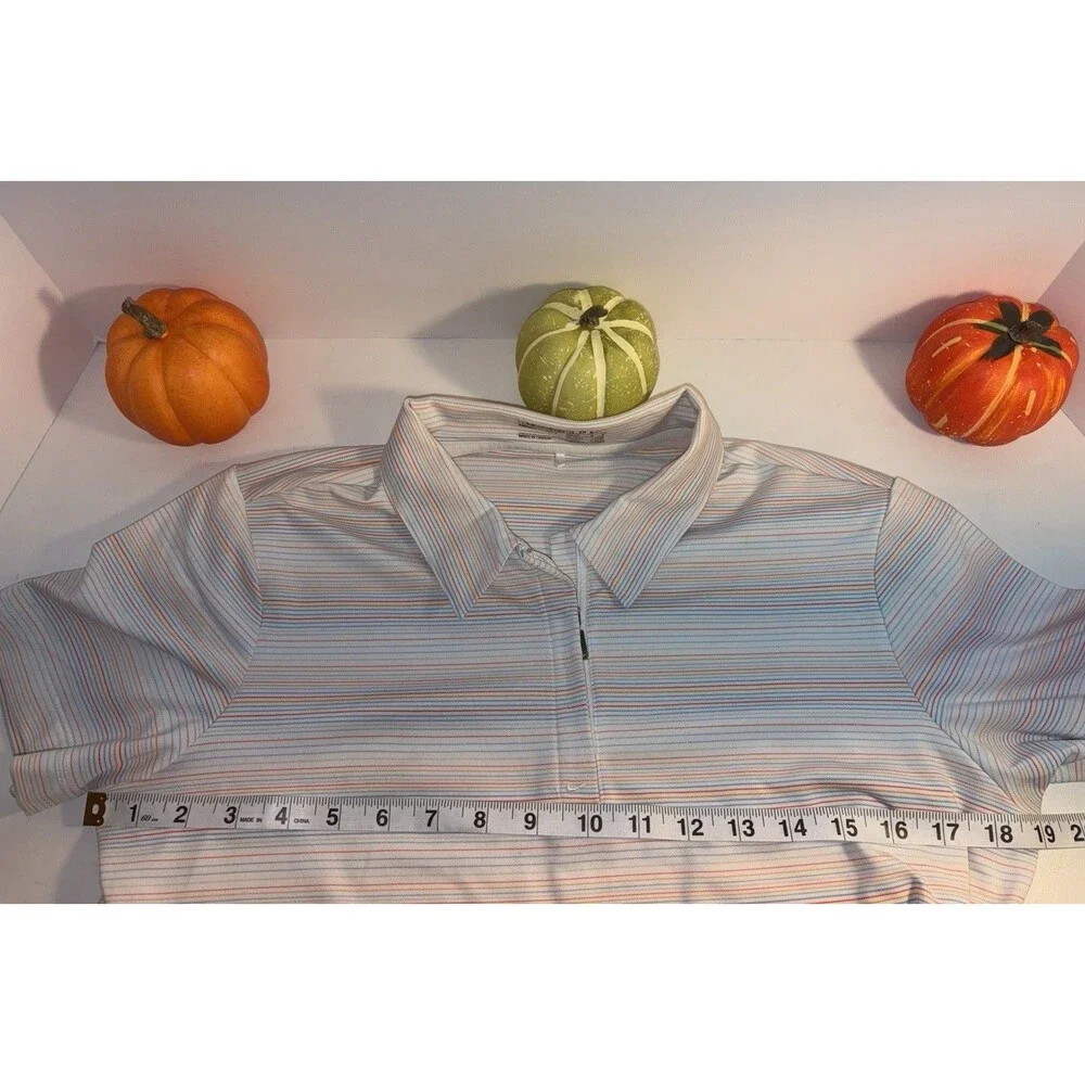 Nike Golf Fit Dry Women’s Striped 1/4 Zip Short Sleeve Golf Polo Size M
